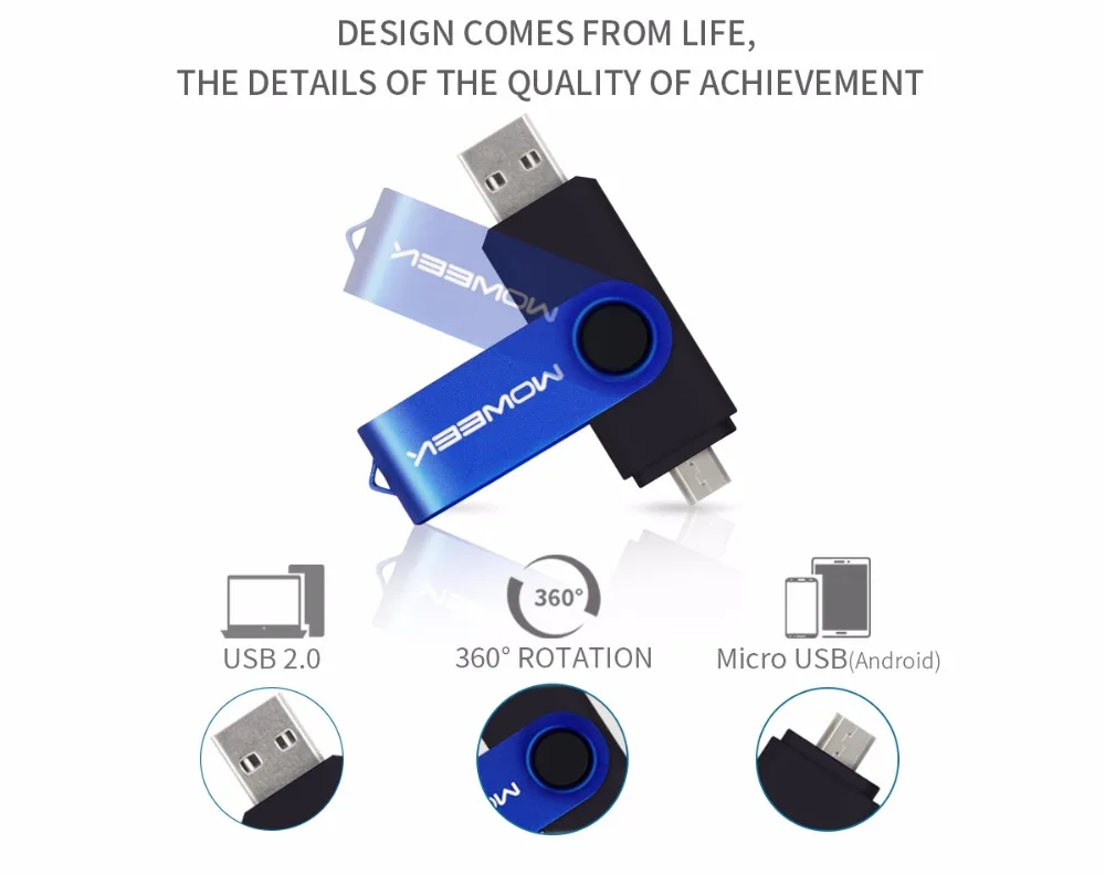 Moweek Многофункциональный USB флэш-накопитель 128 Гб 64 Гб cle usb флеш-накопитель 32 Гб оперативной памяти, 16 Гб встроенной памяти, usb-накопитель, карта памяти, 8 ГБ 4 ГБ USB 2,0 флеш-накопитель для android