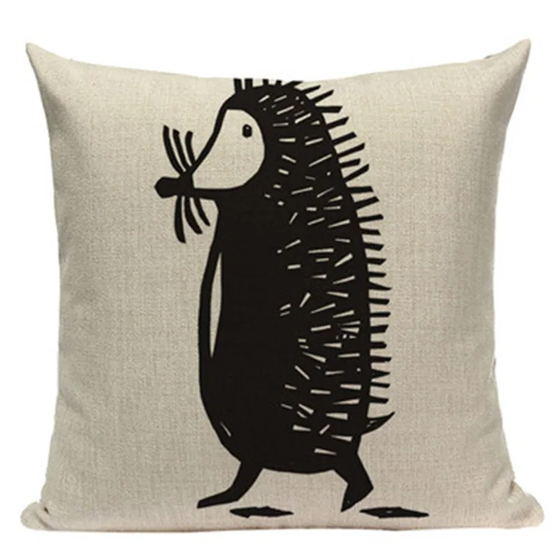 Акварельные животные серия текстиль Жираф Лев панда бросок нож 45 см x квадратный