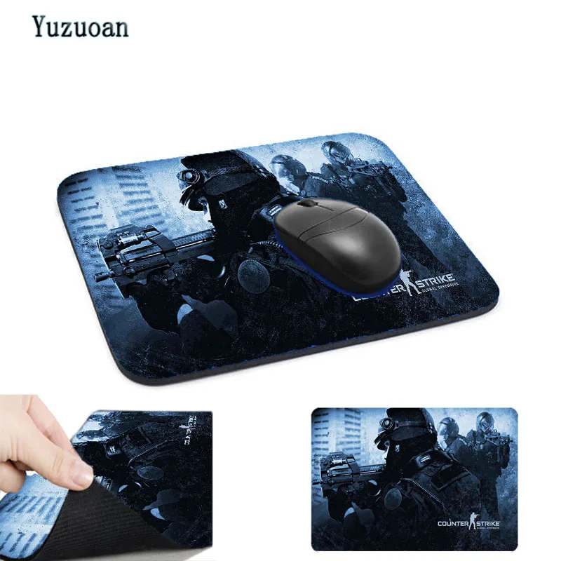 Yuzuoan DIY 22*18/25*20/29*25 см Коврик для мыши из натуральной резины контроль скорости