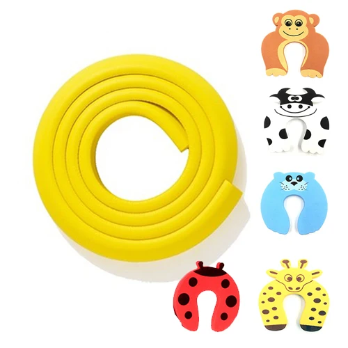 Yellow 4 м настольная защита края стола полоски+ 8 шт. накладка на углы домашняя Подушка защитная полоса детское защитное оборудование легко установить - Цвет: Yellow