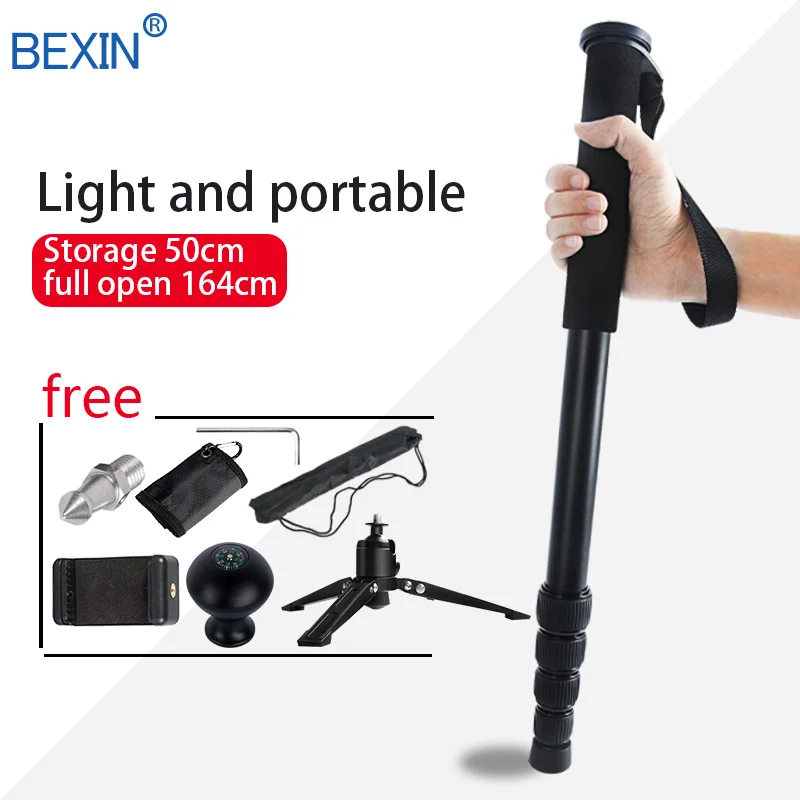 Set 4 BEXIN Дорожная Камера телефон Поддержка стержень ходьбы палка Легкий Портативный Гибкий unipod dslr видео камера монопод для Canon Nikon - Цвет: Set 4