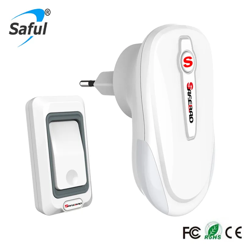 Водонепроницаемый беспроводной дверной звонок Saful с дистанционным управлением 1