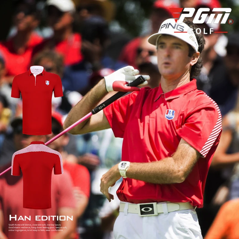 PGM Новый стиль! Мужская футболка с коротким рукавом для гольфа летняя дышащая