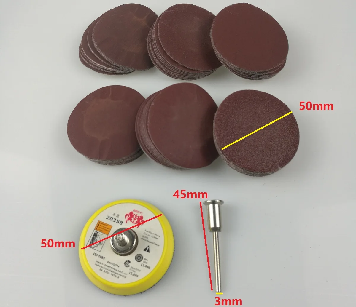 Новый 60 шт 2 &quot50 мм шлифовальный диск 100/240/600/800/1000/2000 Grits + 50 шлифовальная площадка с