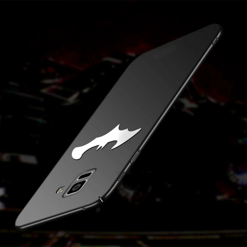 Roc Joan 3D Silver Batman PC Case For Samsung Galaxy S8 S9 Plus Cover Metal Bat Note 8 9 J6 A8 2018 A5 A6 J7 J5 2017 Cases |