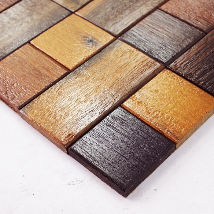 12x12 &quotNatural деревянными мозаика деревянные кухня щитка квадратный панели плитки