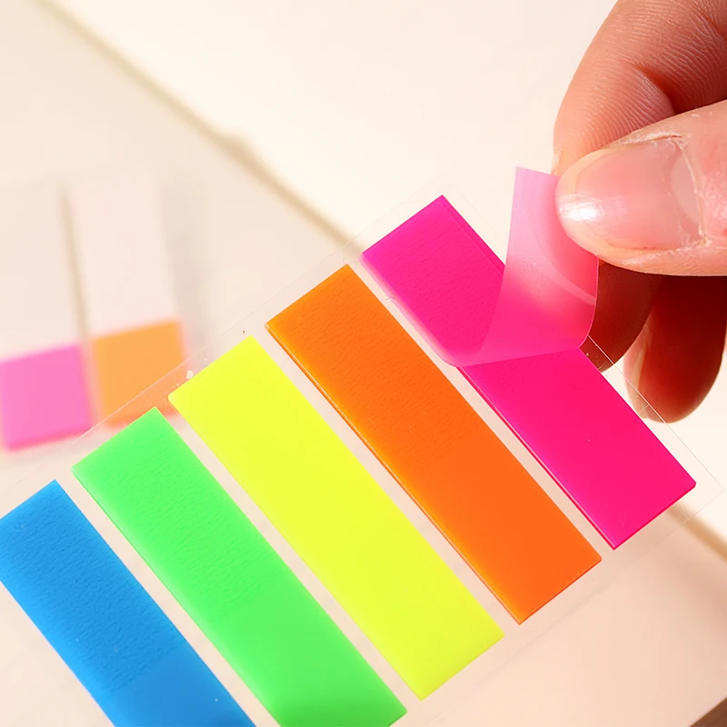 

Fluorescent Color Category Index Binder label Affixed Colored Transparent Sticky Scrapbook Stickers Memo Sticker
