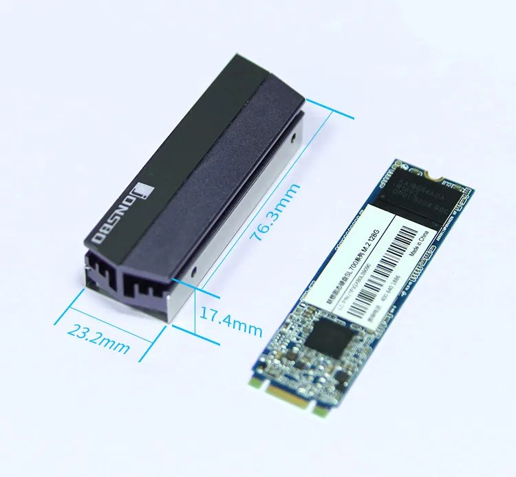 Радиатор M.2 SSD для твердотельного жесткого диска 2280 полностью алюминиевый