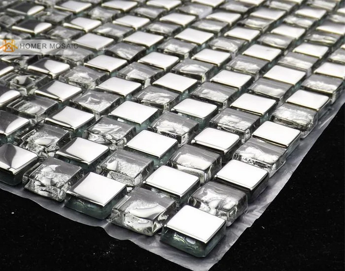 Бесплатная доставка! Светильник серая стеклянная мозаичная плитка 12x12 дюймов для