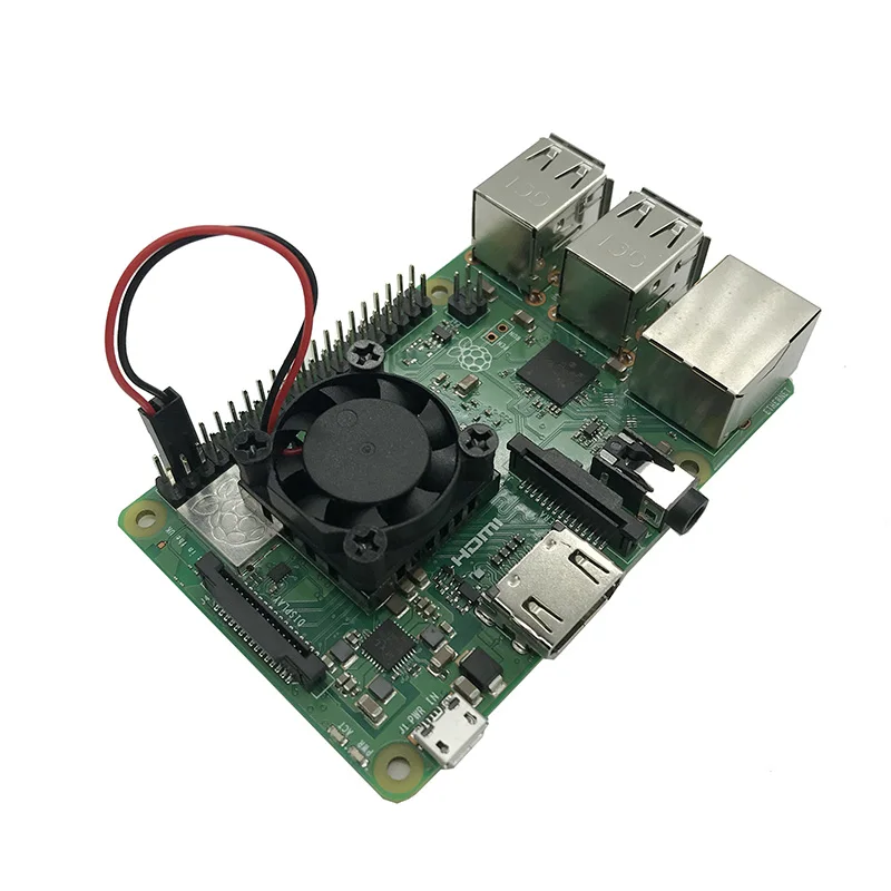 Raspberry Pi 3B теплоотвод вентилятора с синим радиатором 25*25*13 мм|Аксессуары для