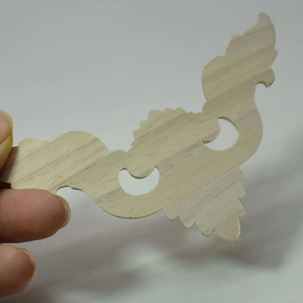 Деревянная резная угловая мебель домашние украшения Неокрашенная аппликация