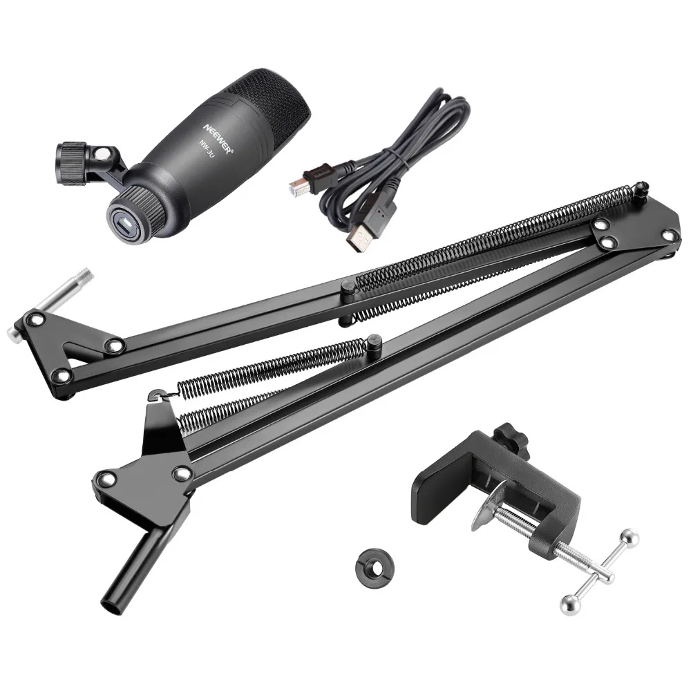 Neewer NW-3 diphram конденсаторный микрофон и Pro NW-35 микрофон настольная Подвеска стрелы ножничный кронштейн с настольным креплением