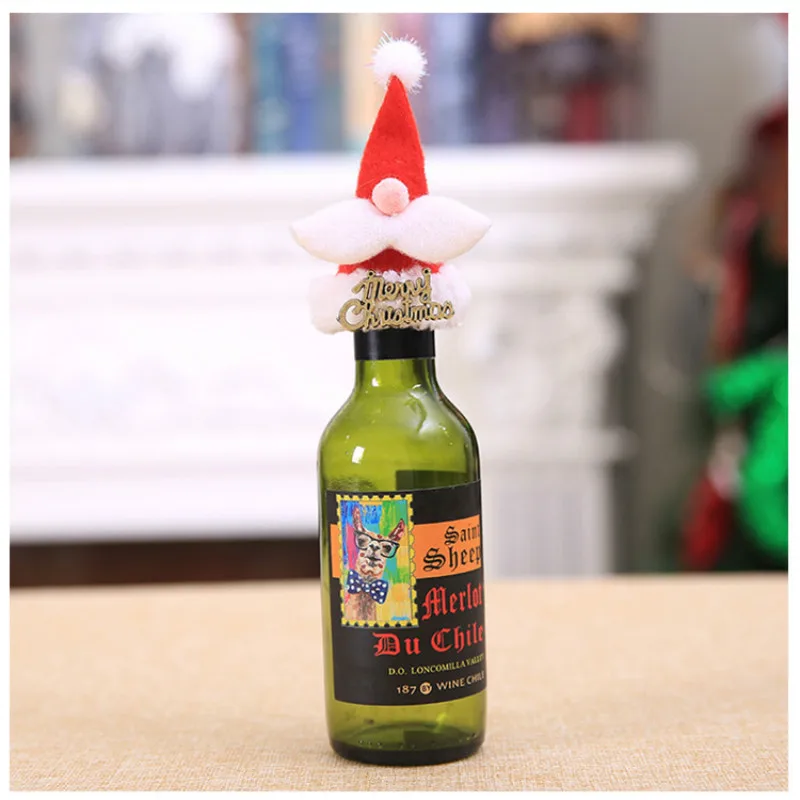 5 шт./компл. Рождество крышку бутылки вина держатель рождественское настольное