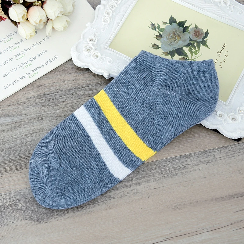 1 Pair Summer Cotton Ankle Socks Mens Comfortable Sport Boat Female Striped Low Cut Invisible Sock Hot Sale D0367 | Спорт и