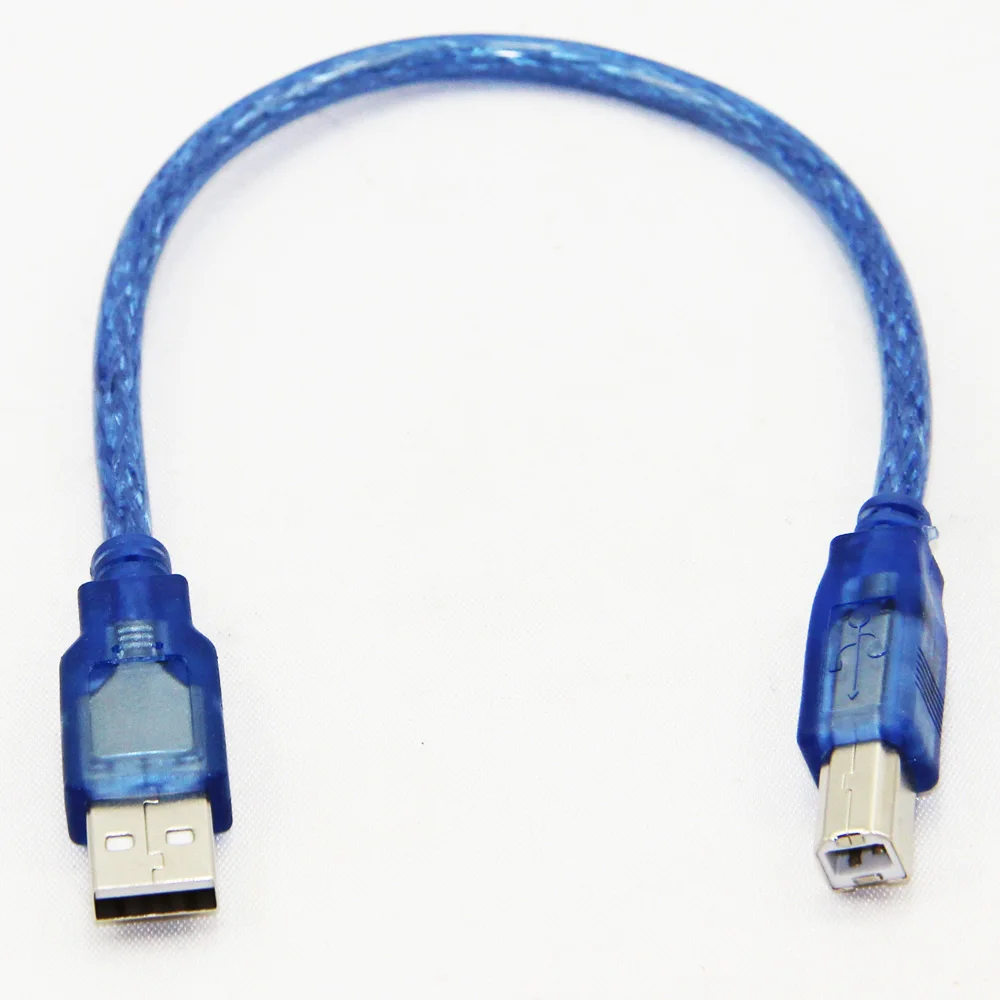 Bochara USB 2,0 кабель для принтера тип A папа-Тип B папа двойное экранирование(фольга+ Плетеный) Высокая скорость 30 см 50 см 100 см