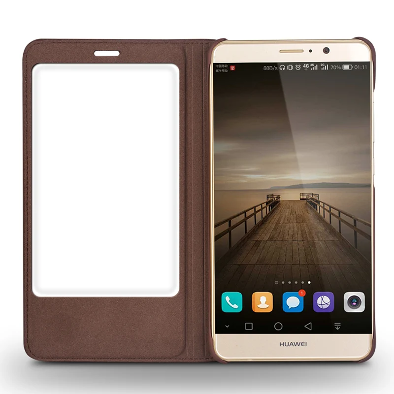 QIALINO чехол из натуральной кожи для huawei Ascend mate 9, популярный роскошный флип-чехол с функцией сна, умный чехол для huawei mate 9