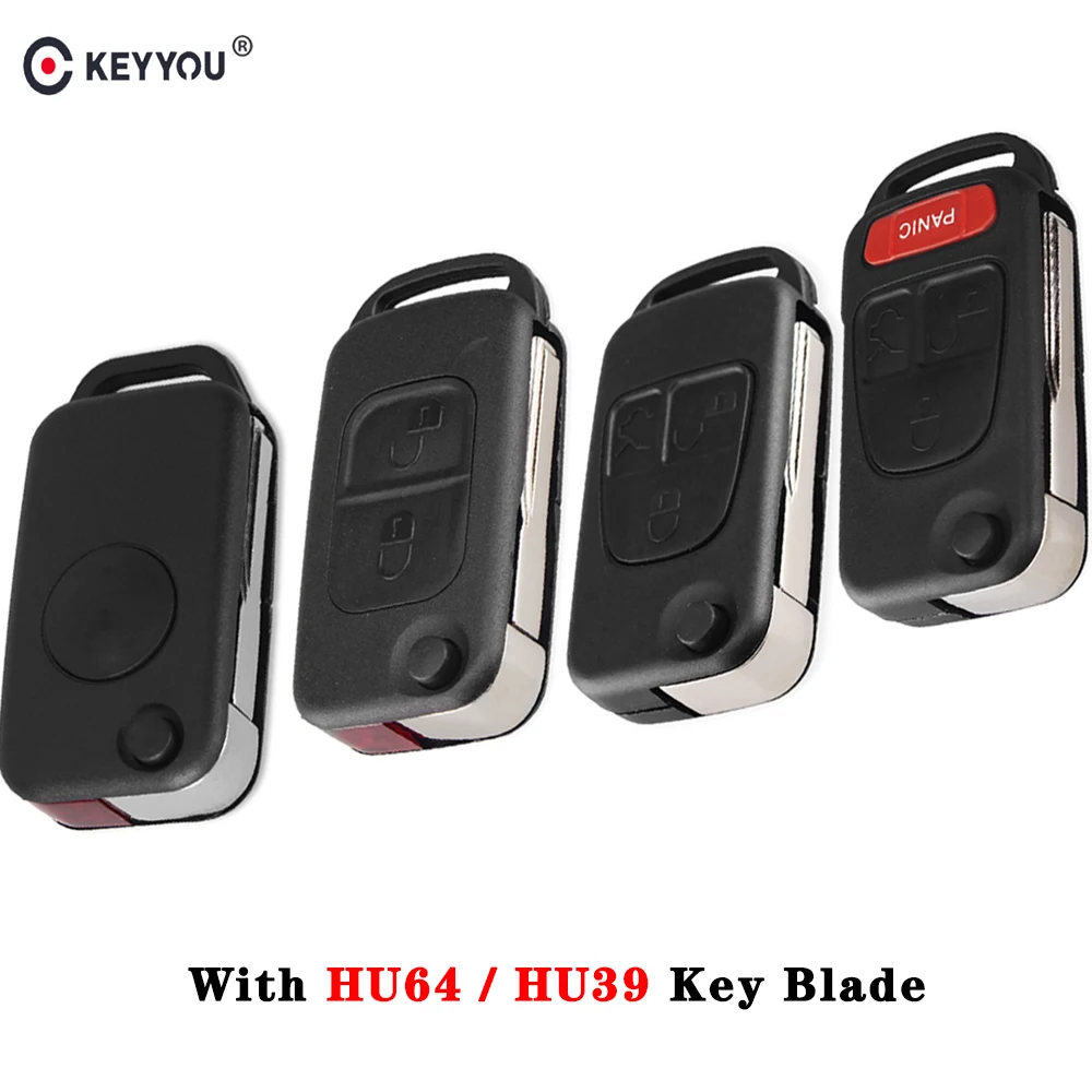 Складной чехол KEYYOU с кнопкой 1/2/3/4 для Mercedes Benz SLK E113 A C E S W168 W124 W202 W203|Ключ от авто| |