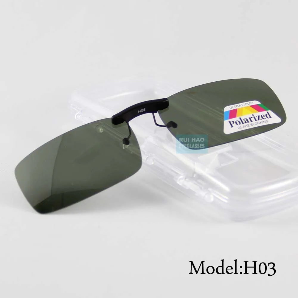 Model H03 UV400 поляризованные солнцезащитные очки, светильник на застежке, супер солнцезащитные очки для мужчин, унисекс, очки, темно-зеленые линзы, солнцезащитные очки для женщин - Цвет линз: Model H03