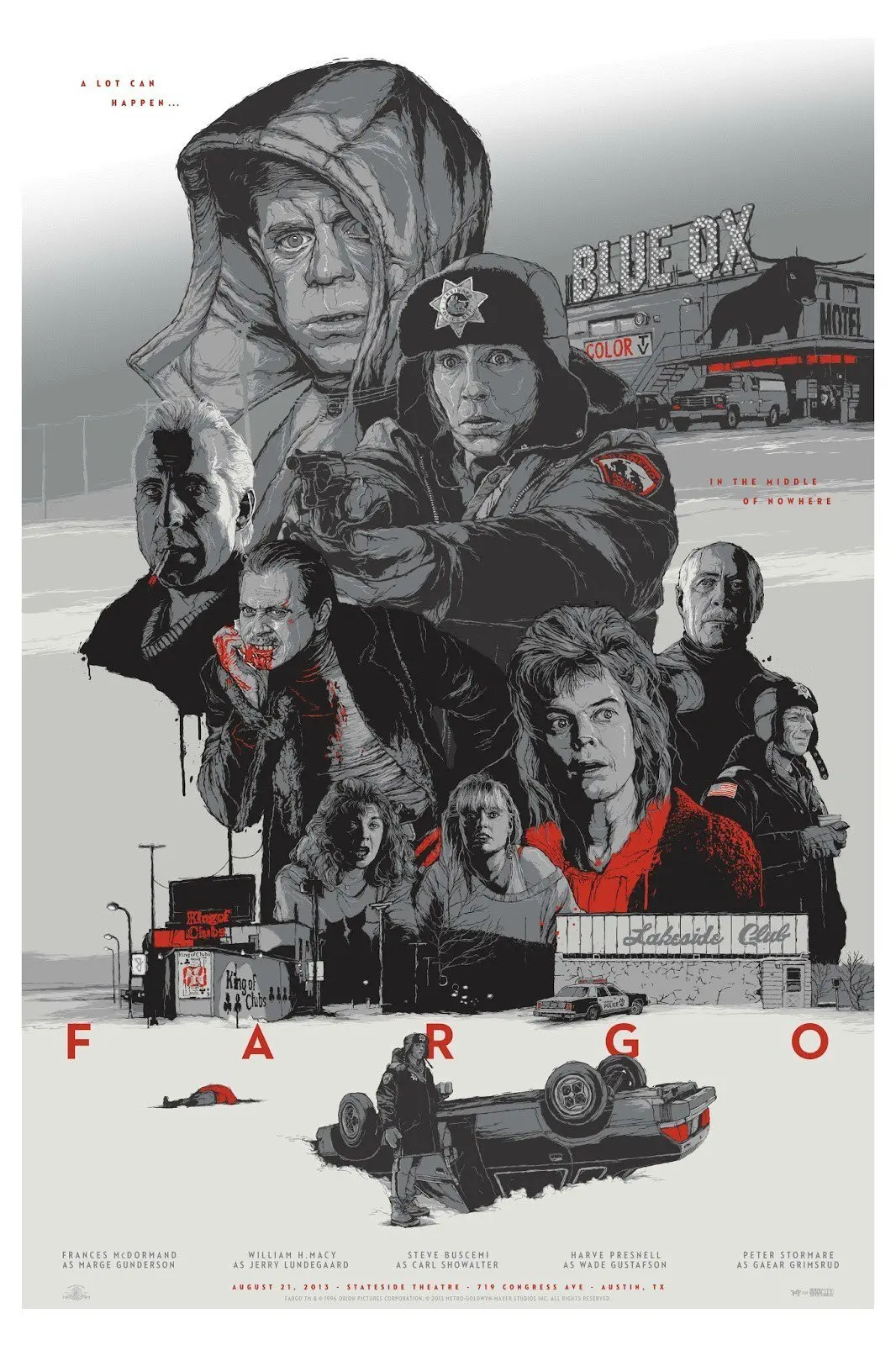 Минимализм Fargo 1996 американская кинопленка красивый ретро ВИНТАЖНЫЙ ПЛАКАТ холст