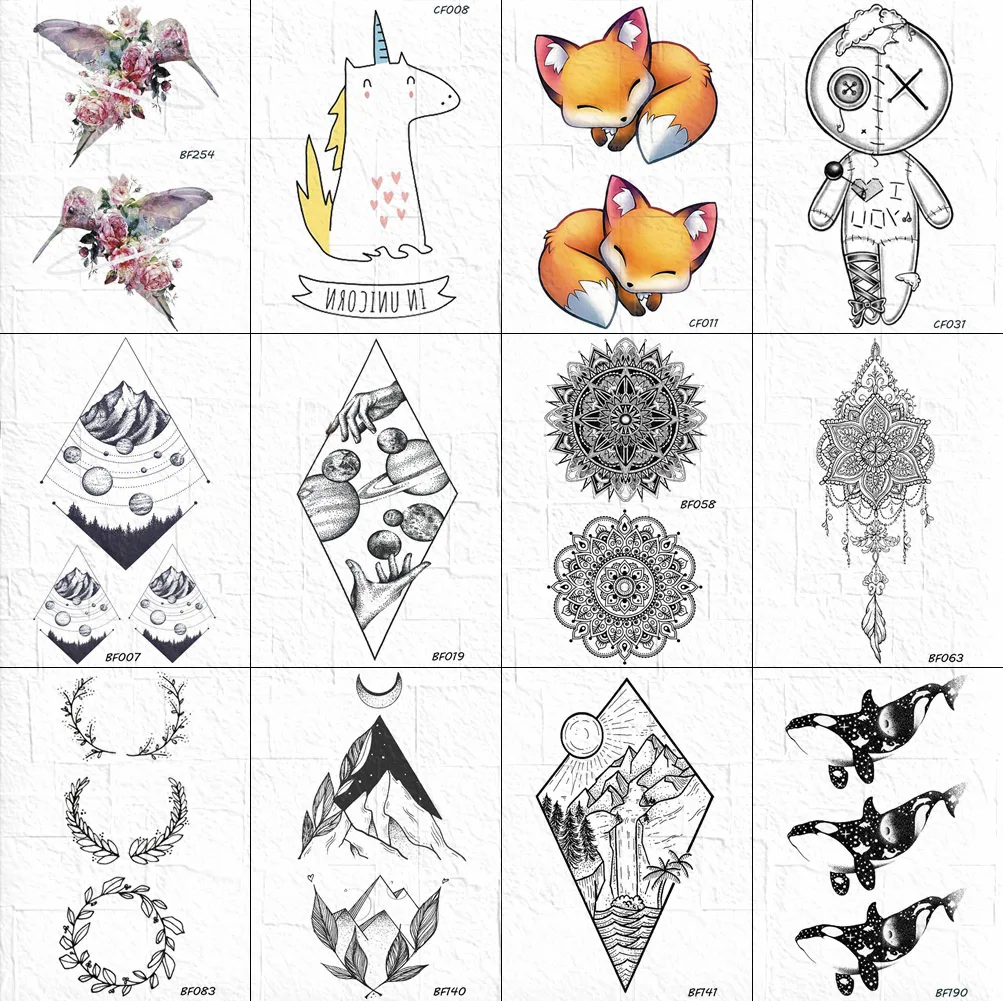 

Черная Цветочная татуировка из хны, наклейка, искусство племени, искусство, искусство, временные мужские ромбы на лодыжку, Геометрическая В...