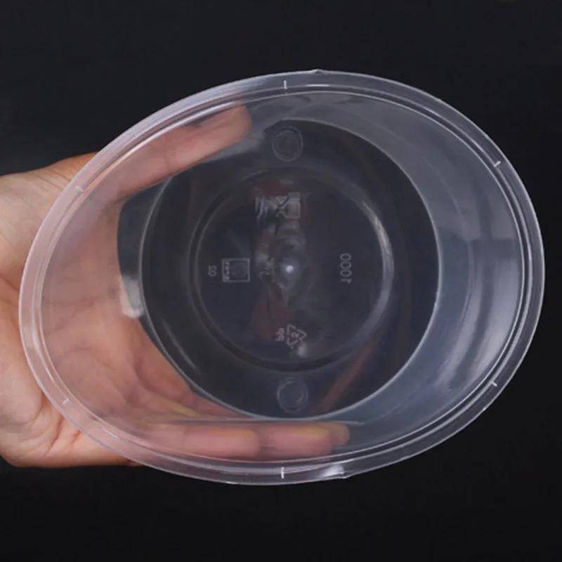 1000 мл Коробка для ланча Пылезащитная пластиковая чаша одноразовая миска супа с