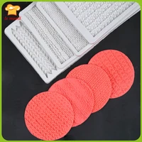 fondant sweater pattern road knit texture mold silicone muld wool yarn cup cake preparation modeling decoration