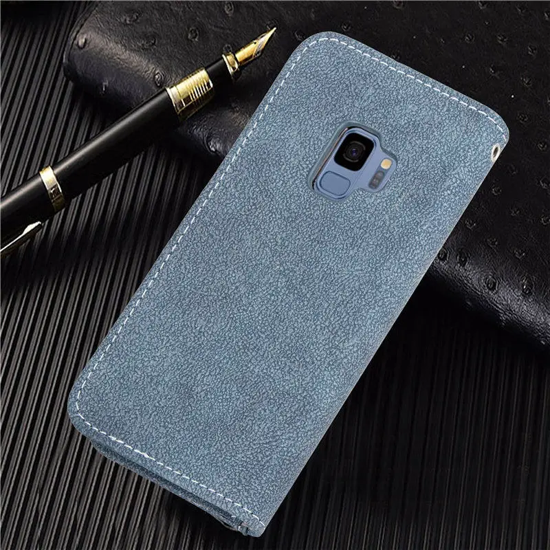 Кожаная сумка для samsung S10, S10e, S9, S8 plus, S7, Note 10, 9, 8, чехол-кошелек, матовая откидная крышка для iPhone 11 Pro, XS Max, X, XR, 7, 6s
