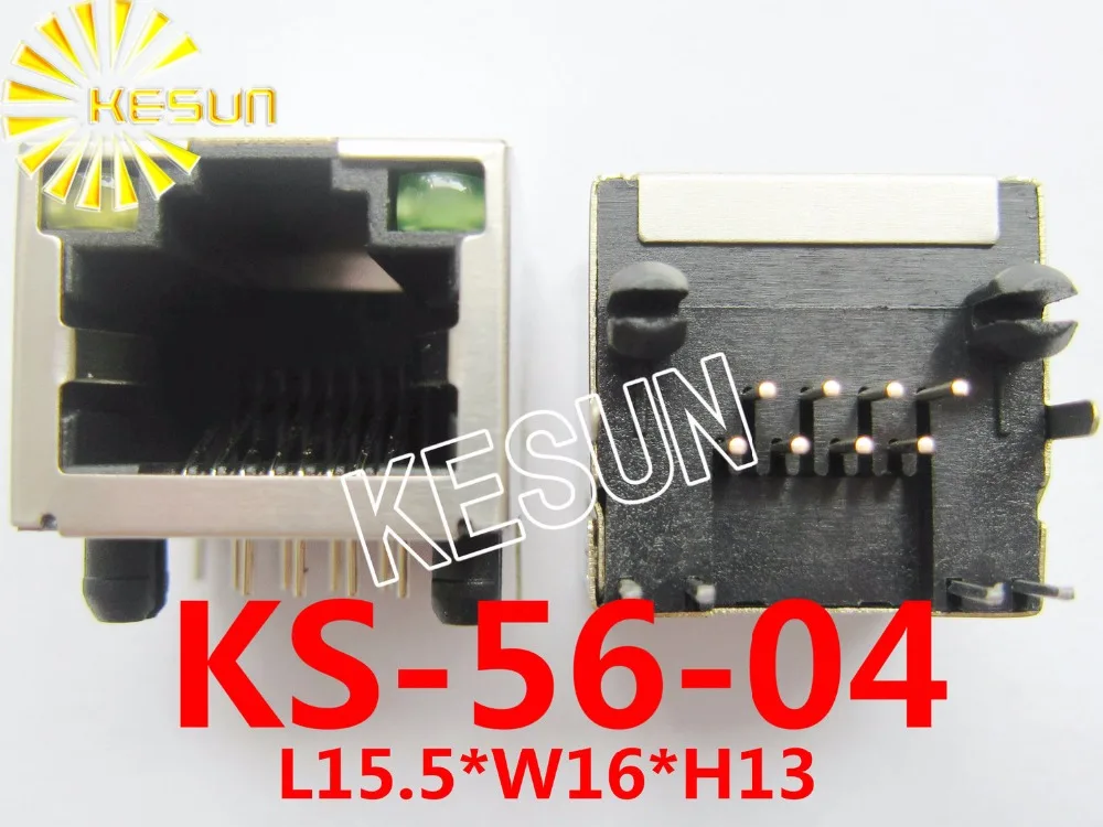 20 шт. металлические прямоугольные гнездовые разъёмы RJ45 56 го типа со светодиодный