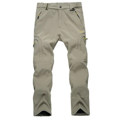 women khaki Кавалривальф флисовая подкладка походные брюки для мужчин и женщин зимние теплые водонепроницаемые брюки для спорта на открытом воздухе треккинговые лыжные брюки, AM013 - Цвет: women khaki