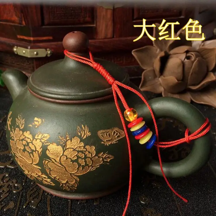 Diy Красочные горшок крышкой веревка чай чайник для чайной церемонии чашки связанные - Цвет: 2