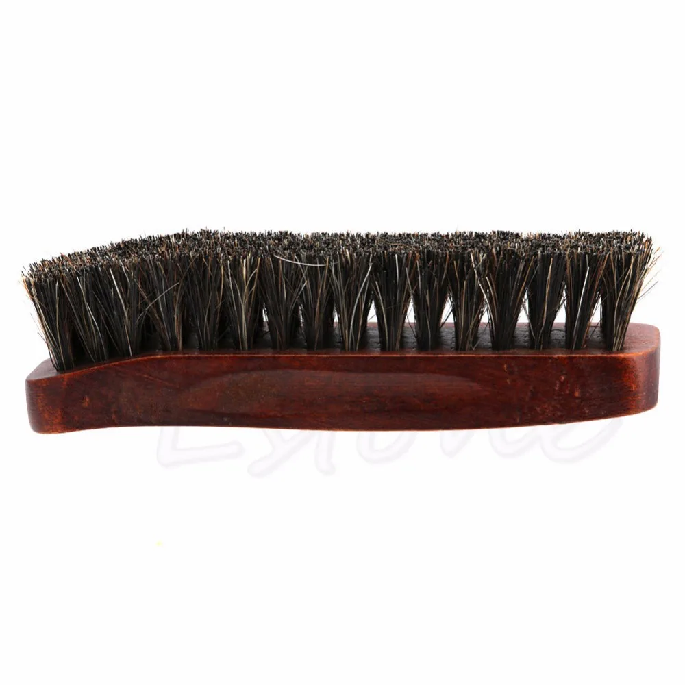 Профессиональная щетка для обуви с деревянной ручкой щетины конского волоса