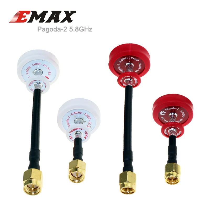 2 шт. EMAX оригинальная пагода 5 8g fpv антенна RHCP LHCP 80 мм SMA вилка дистанционное