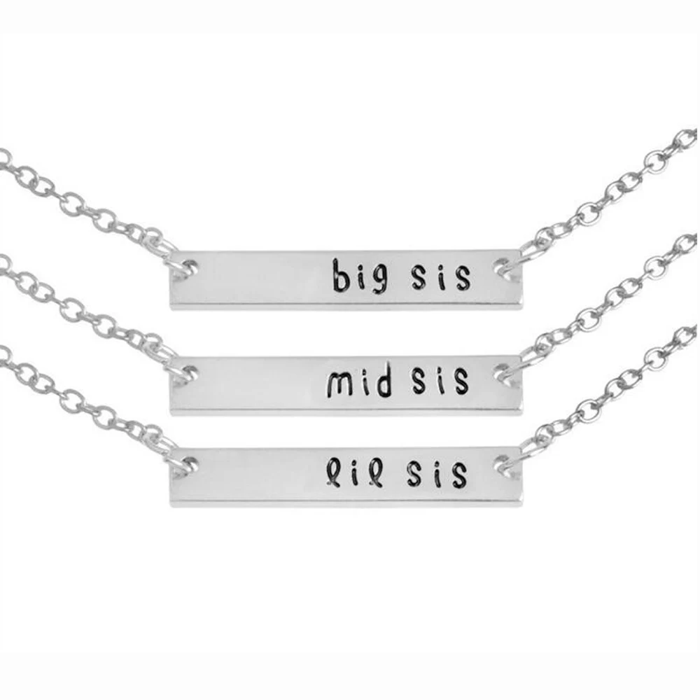 Большой/средний/Горит Sis сестры подруги наборы цепей День матери семейный