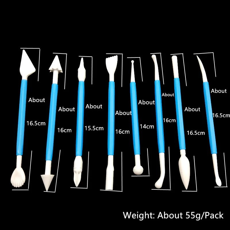 8 шт. пластиковые керамика и Керамика инструменты Сахарный цветок инструмент