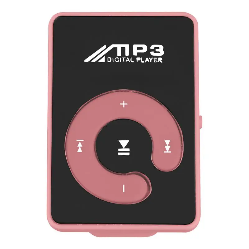 TTKK Мини Зеркало Клип USB цифровой Mp3 музыкальный плеер Поддержка 8 Гб SD TF карты фиолетовый/черный/синий/зеленый/розовый/белый