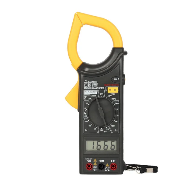 MASTECH M266C цифровой клещи Вольтметр Омметр переменного тока напряжение сопротивление тока Temp тестер детектор с диодным мультиметром