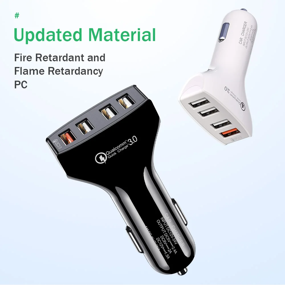 Автомобильное зарядное устройство YKZ USB Quick Charge 3 0 адаптер быстрой зарядки для