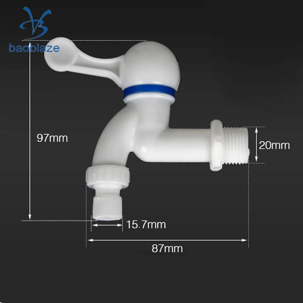 20 мм Мужские пластиковые водопроводные краны для сада стиральная машина 3 вида