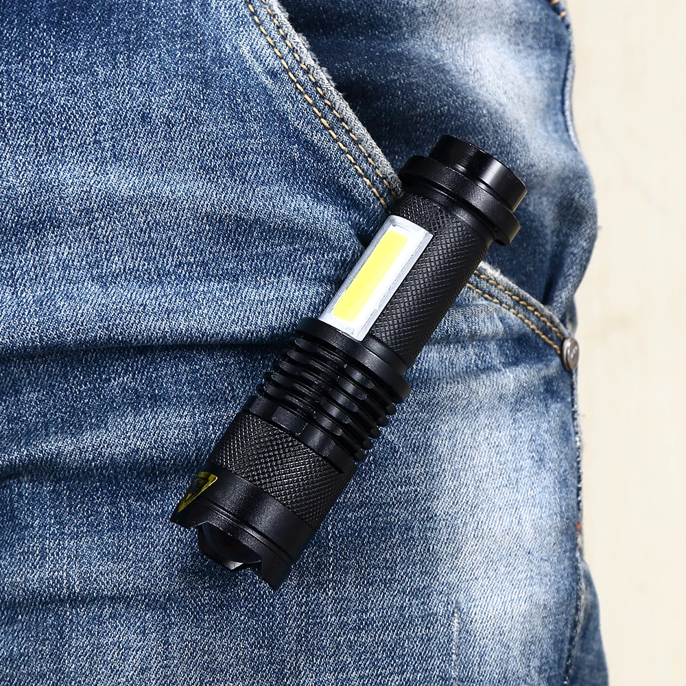 AloneFire 3800LM SK68 COB светодиодный фонарик Портативный мини ZOOM torchflashlight