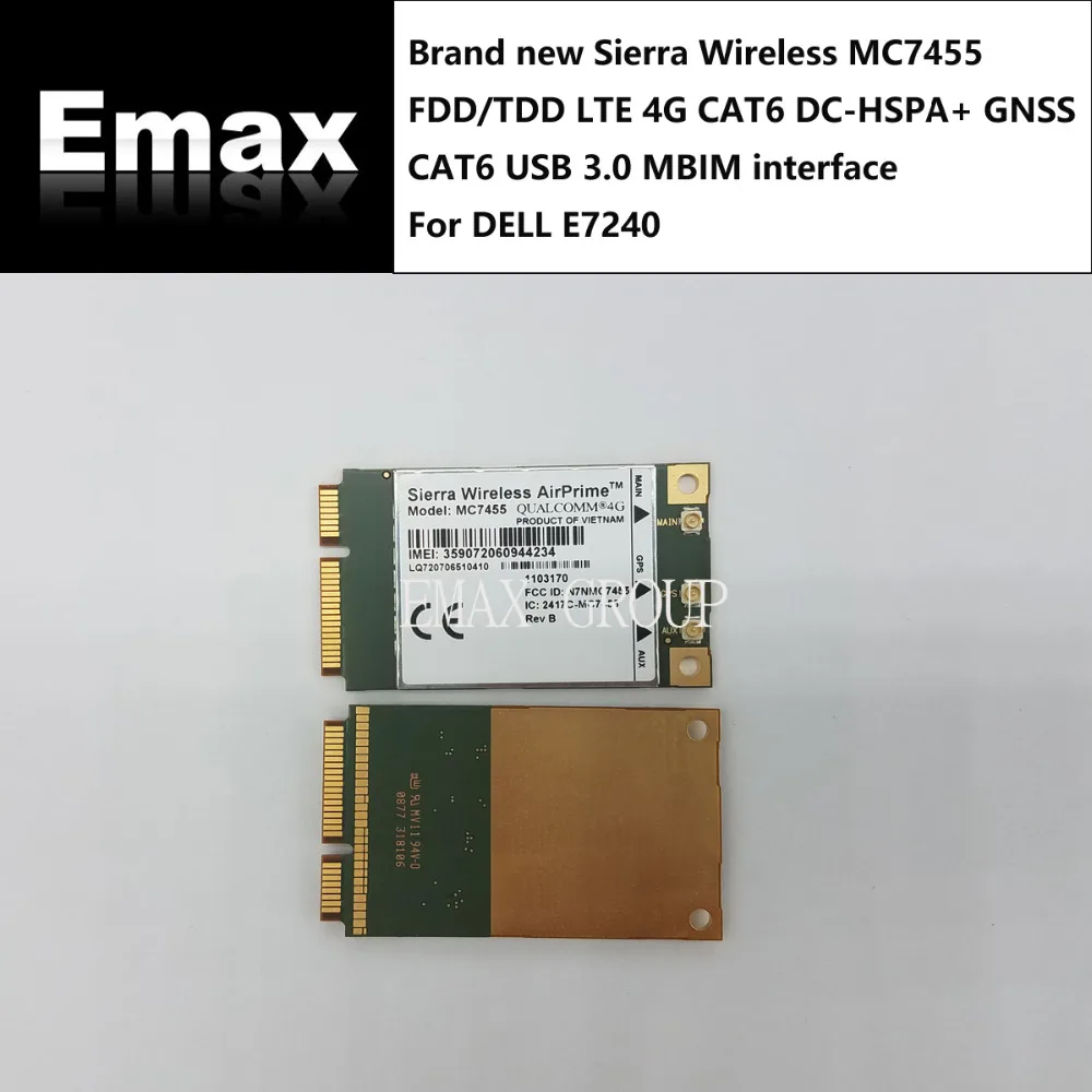 Новый и оригинальный беспроводной маршрутизатор для Dell Latitude E7240/ZBT WG3526 MC7455 FDD/TDD LTE
