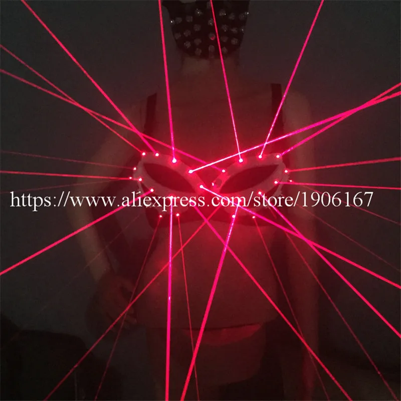 Оптовая продажа 5 комплектов красный лазер Luminou сексуальный бюстгальтер Laserman шоу