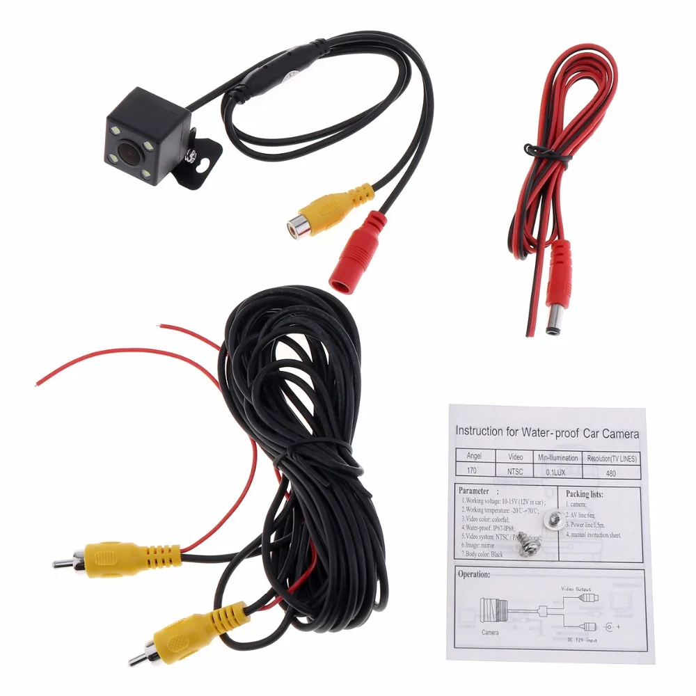CCD 4 светодиодный прибор ночного видения DC 12V для автомобиля с динамической