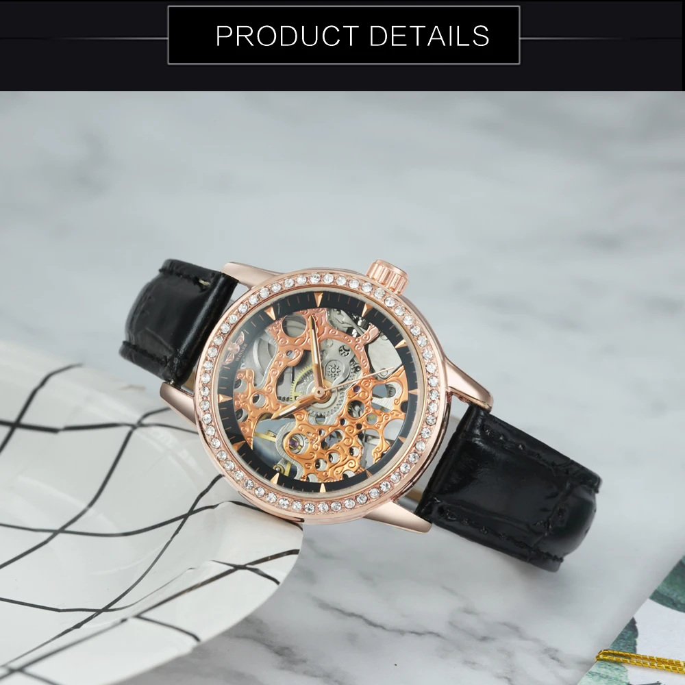 Часы наручные WINNER женские механические брендовые Роскошные модные часы