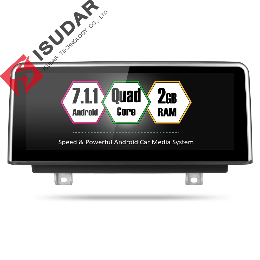 Isudar автомобильный мультимедийный плеер 2 din android 7.1.1 10 25 дюйма для BMW 3 серии F30/F31/F34