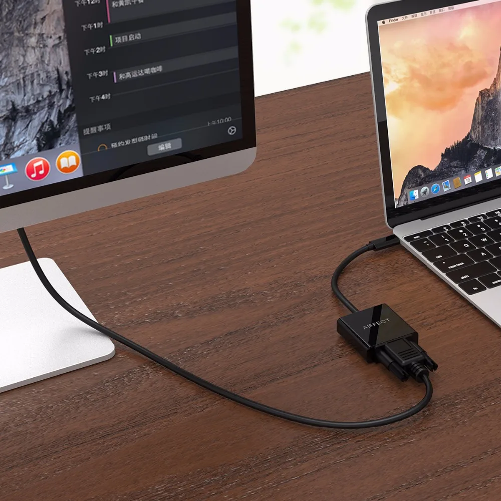 AIFFECT USB 3 1 Тип C VGA адаптер для нового Macbook Chromebook Pixel microsoft Lumia 950/950XL и других устройств