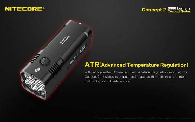 Новинка, NITECORE, концепция 2, C2, 6500 люменов, 4 x CREE, XHP35, HD, перезаряжаемый, открытый, поиск поход, фонарик