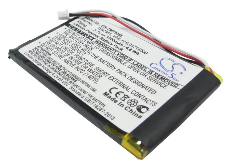 Аккумулятор Cameron Sino 1300 мАч для TOMTOM Go 530 Live 630T 720 730T 930T SatNav 1697461 AHL03714000 VF8 | Мобильные