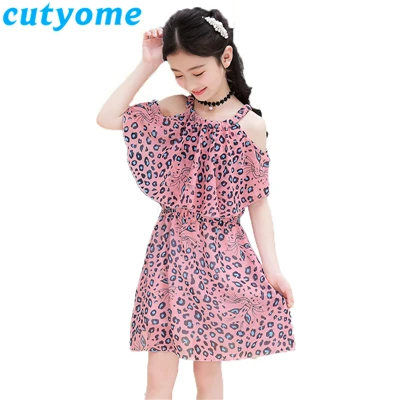 Pik Girls Dresses Платья для девочек-подростков Летнее Детское платье с открытыми плечами и принтом ананаса одежда для малышей платье для девочек-подростков 9, 10, 12, 13, 14, 16 лет - Цвет: Pik Girls Dresses