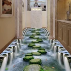 Пользовательские Любой размер 3D Пол Mural обои водопад крик моста Ванная комната Кухня Гостиная дорожки 3D Пол Стикеры Водонепроницаемый