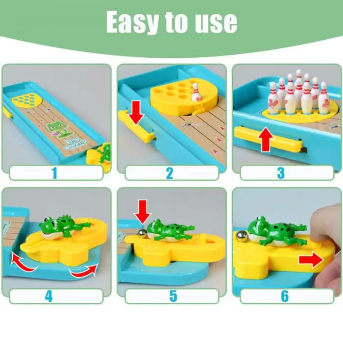 Новая мини 3D лягушка Боулинг настольная игра пусковая игрушка для детей Дети родитель-ребенок Взаимодействие